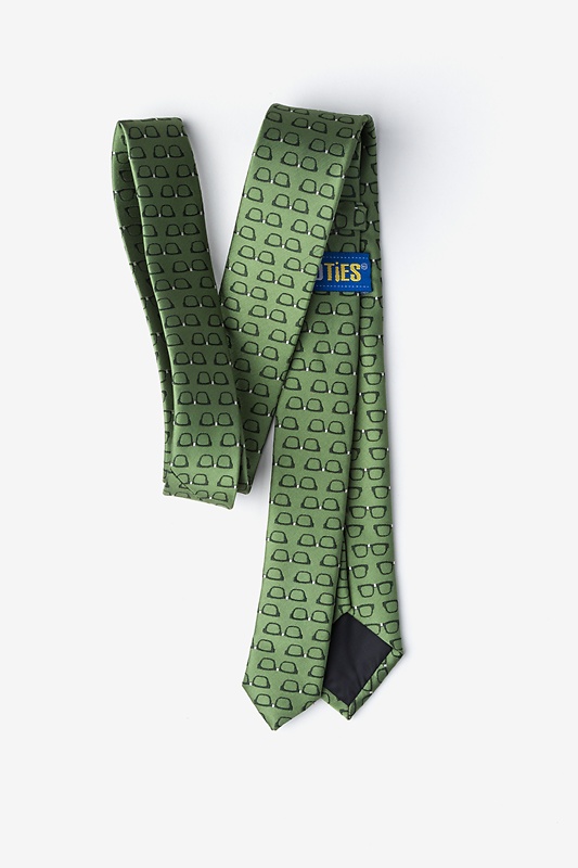 Four Eyes Olive Skinny Tie