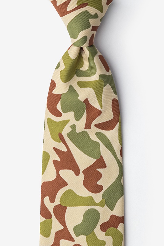 Street Camo Olive Extra Long Tie