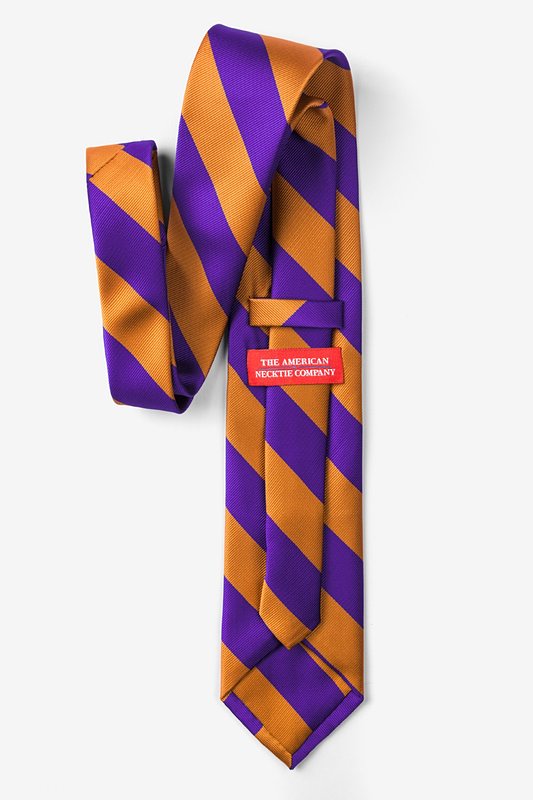 Orange & Purple Stripe Extra Long Tie