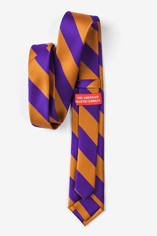 Orange & Purple Stripe Skinny Tie