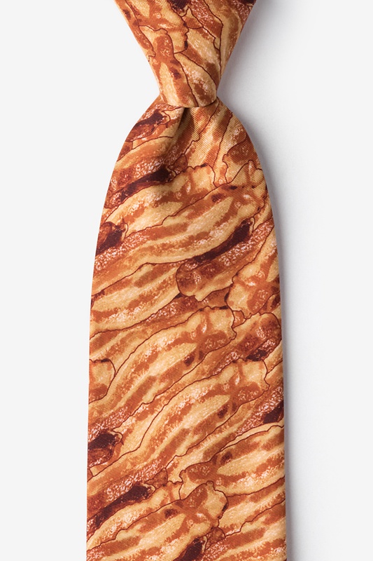 Sizzlin’ Bacon Orange Extra Long Tie