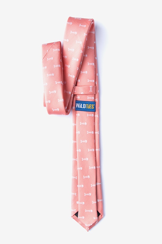 Fish Bones Peach Skinny Tie