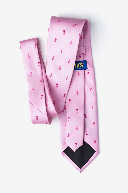 Breast Cancer Ribbon Pink Extra Long Tie