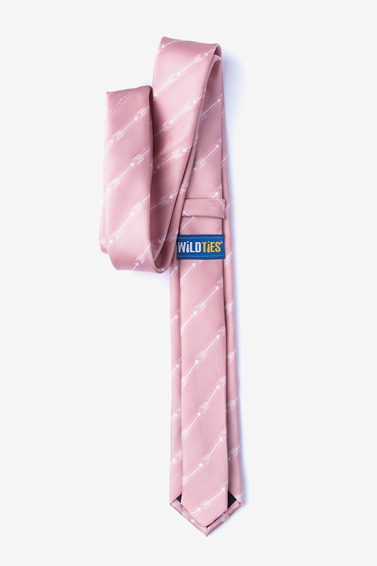 Flying Arrows Pink Skinny Tie