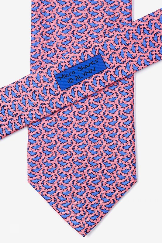 Micro Sharks Pink Tie