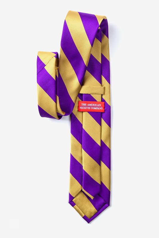 Purple & Gold Stripe Extra Long Tie