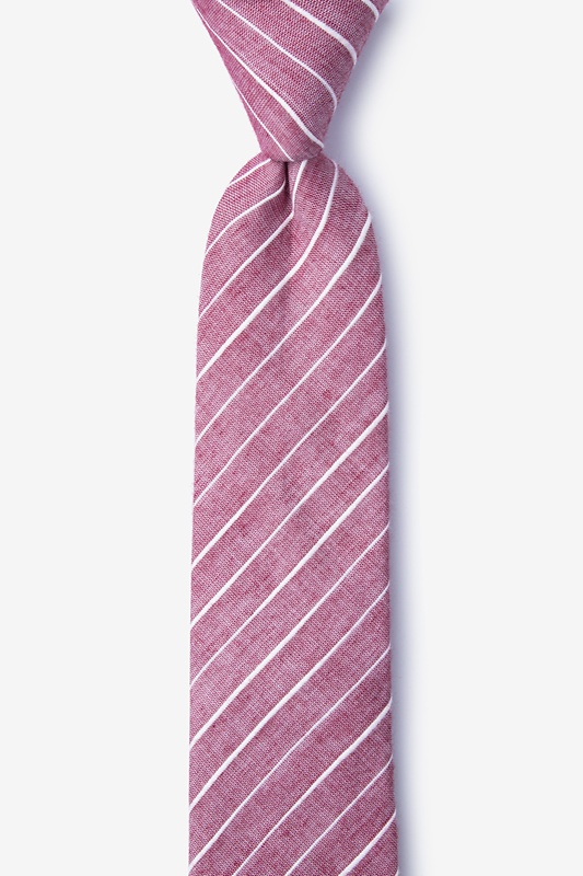 Ash Red Skinny Tie