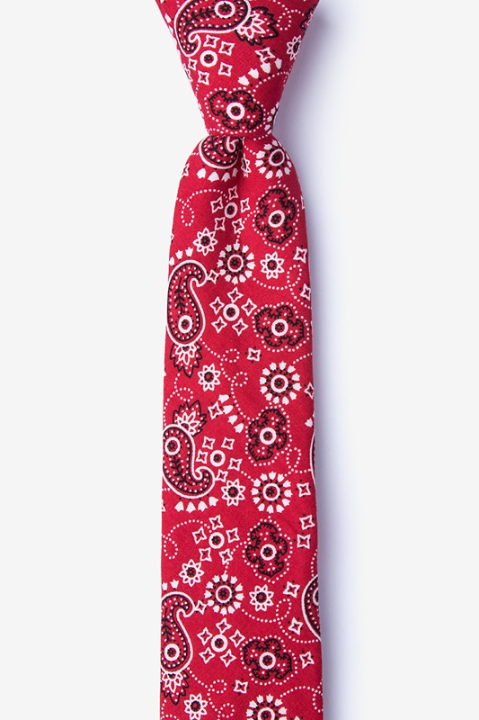 Grove Red Skinny Tie