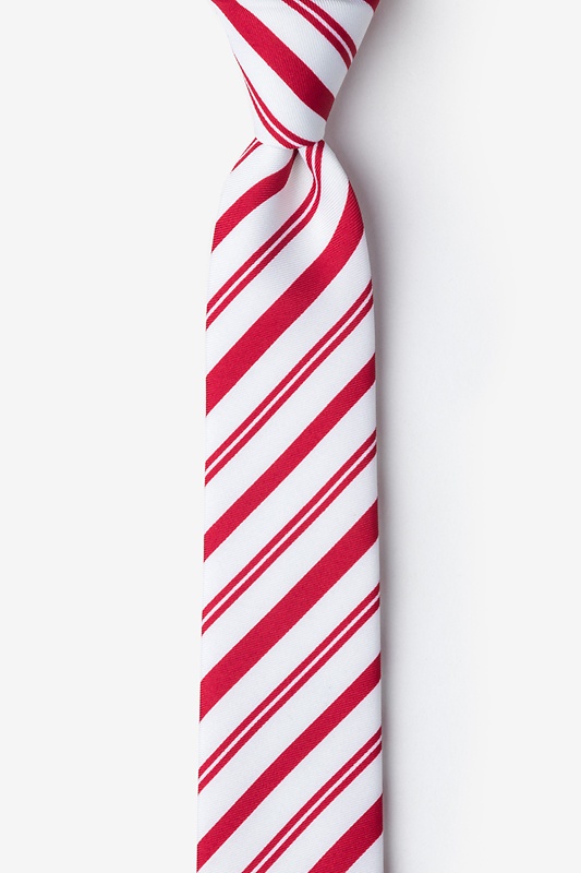 Candy Cane Red Skinny Tie