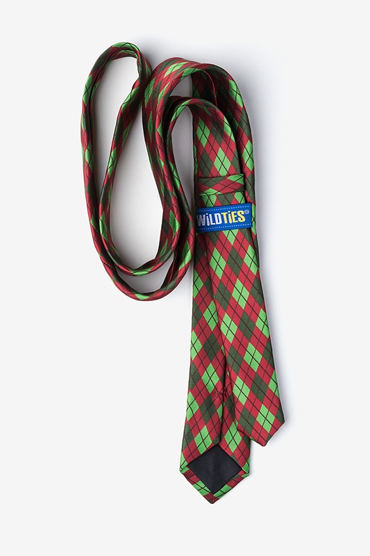 Christmas Argyle Red Skinny Tie