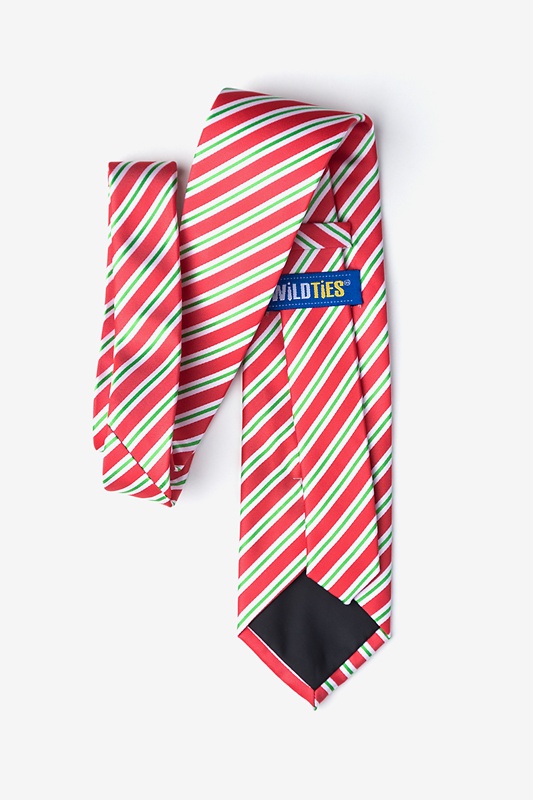 Christmas Stripe Red Extra Long Tie