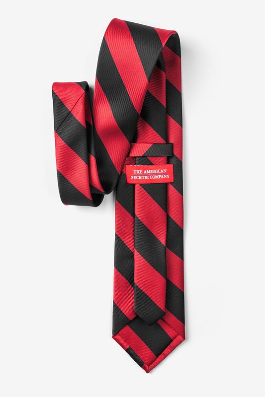 Red & Black Stripe Extra Long Tie