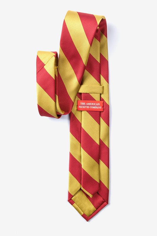 Red & Gold Stripe Extra Long Tie