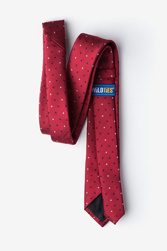 Stars Red Skinny Tie