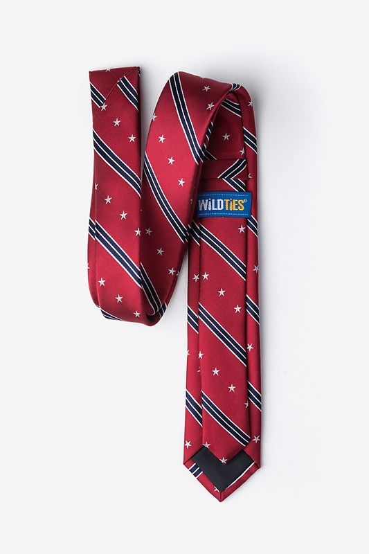 USA Stripe Red Skinny Tie