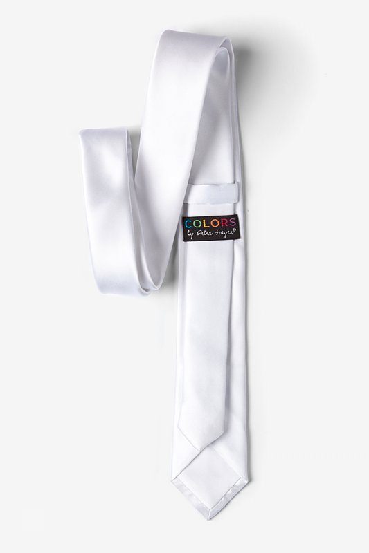 Stark White Skinny Tie