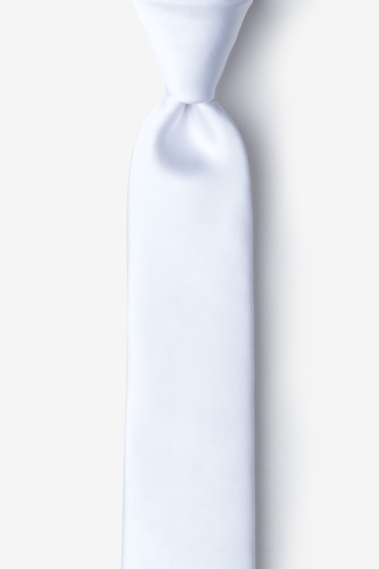 Stark White Skinny Tie