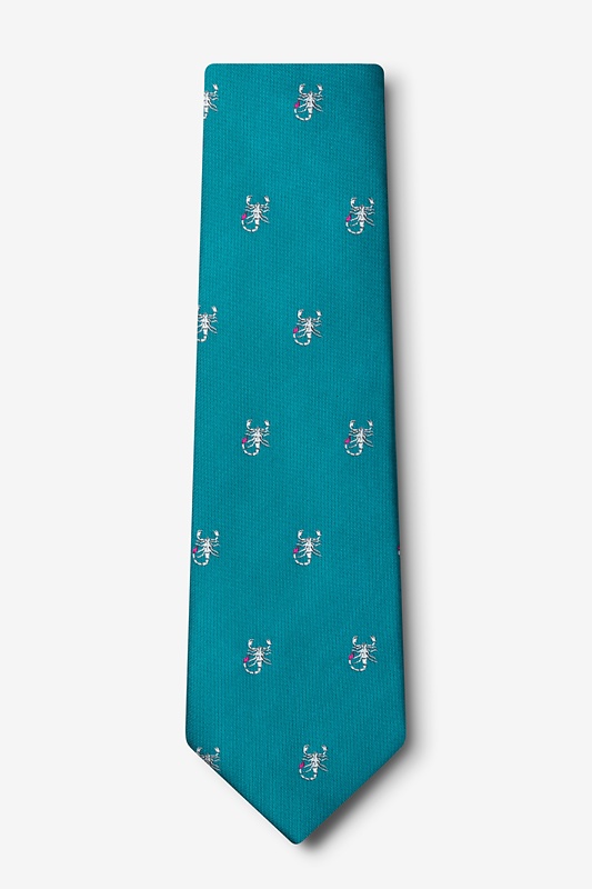 Scorpions Teal Extra Long Tie