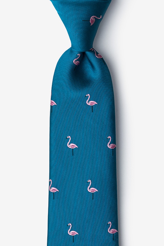 Yard Birds Teal Extra Long Tie