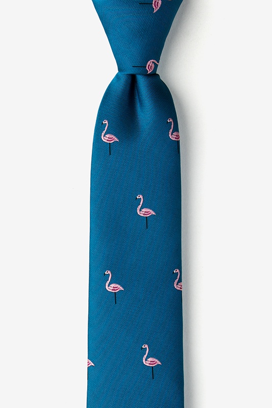 Yard Birds Teal Skinny Tie