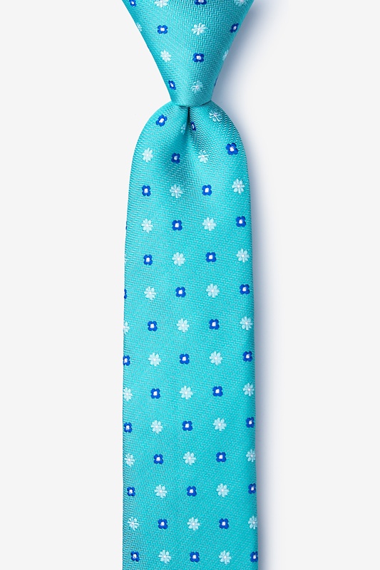 Monkey Teal Skinny Tie