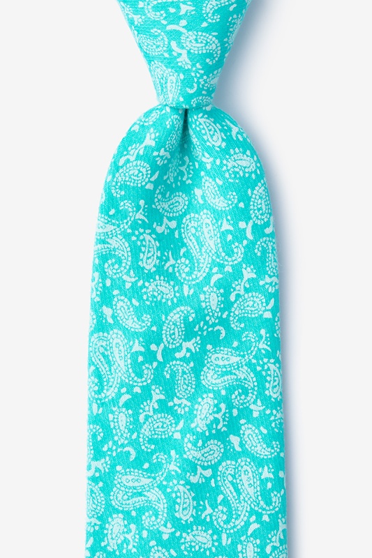 Guryon Turquoise Extra Long Tie