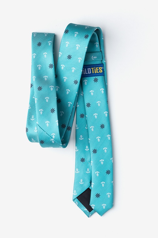 Anchors & Ships Wheels Turquoise Skinny Tie