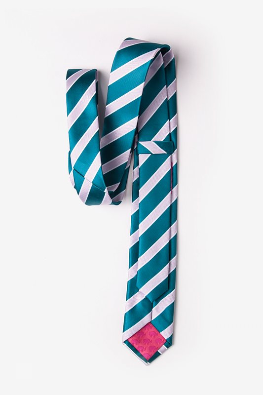 Jefferson Stripe Turquoise Skinny Tie