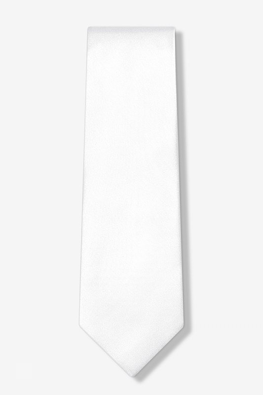 Wedding Day White Extra Long Tie