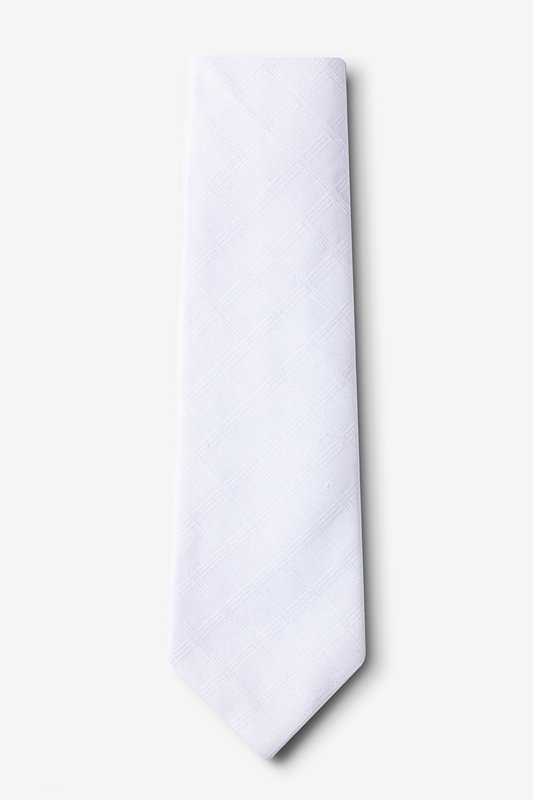 Tacoma White Extra Long Tie