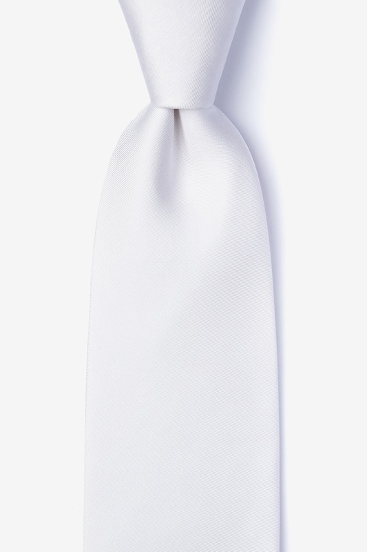 White Extra Long Tie