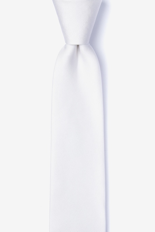 White Skinny Tie