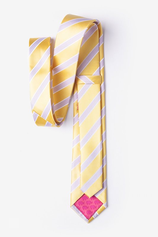 Jefferson Stripe Yellow Skinny Tie