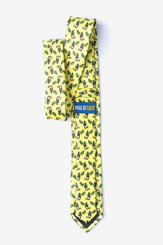 Toucans Yellow Skinny Tie