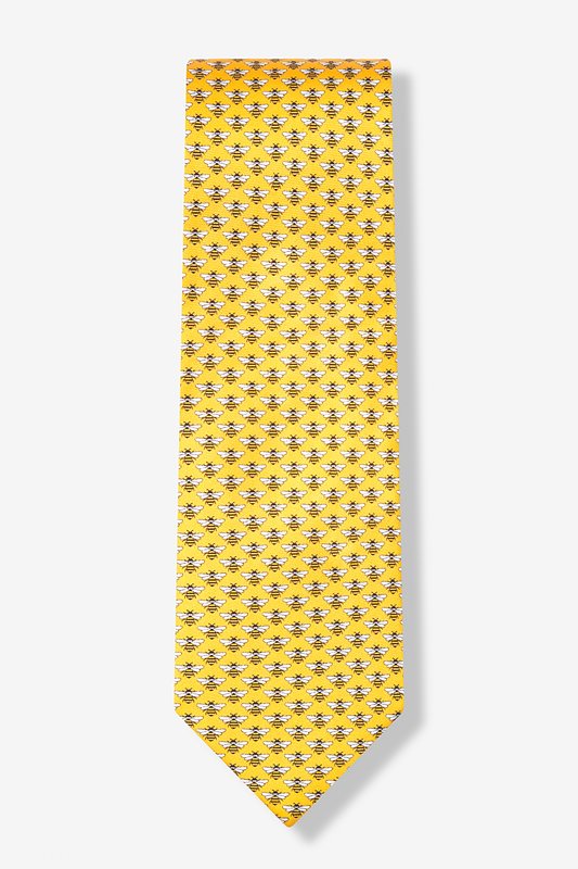 Micro Bees Yellow Tie