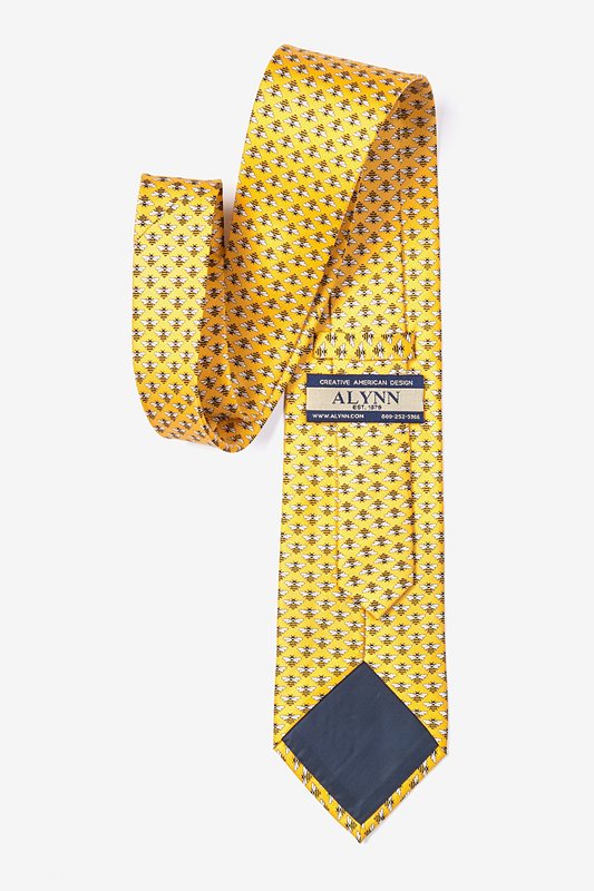 Micro Bees Yellow Tie