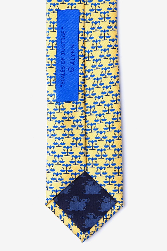 Scales Of Justice Yellow Skinny Tie