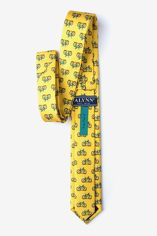 Two Tire-d Yellow Skinny Tie