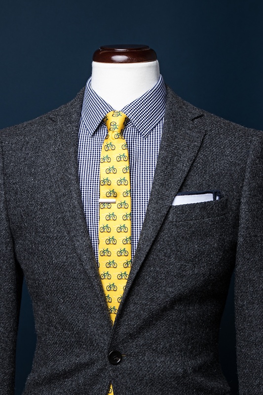 Two Tire-d Yellow Skinny Tie