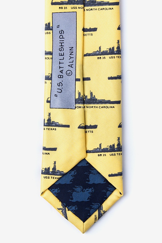 U.S. Battleships Yellow Skinny Tie